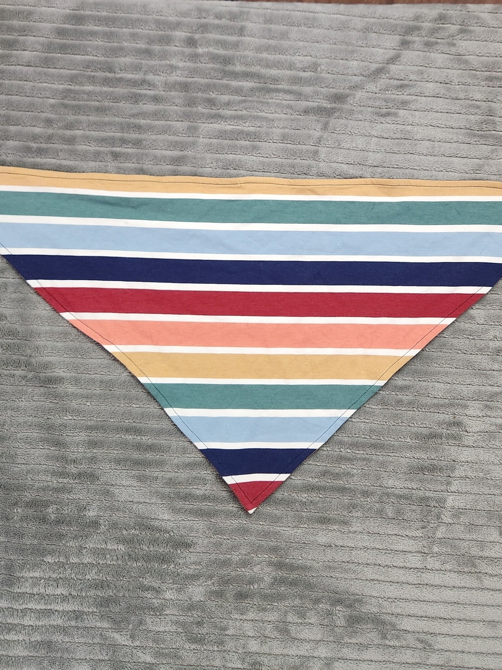 Ruffle butts ruggedbutts Striped Triangle Bandana Bib in Multicolor Stripes